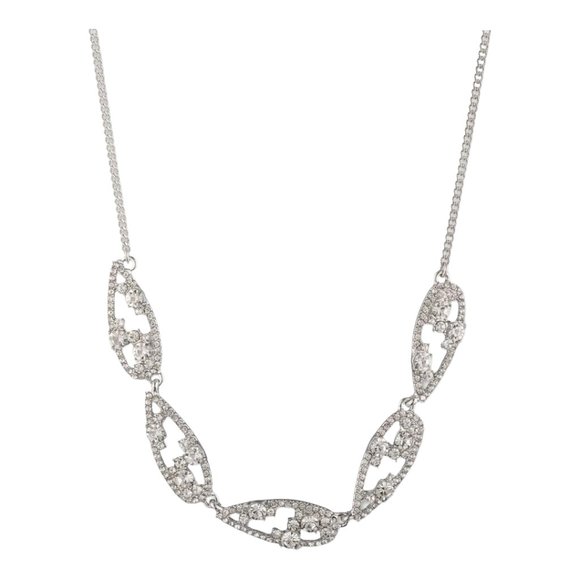 Givenchy Jewelry - Givenchy Silver Tone Crystal Statement Necklace